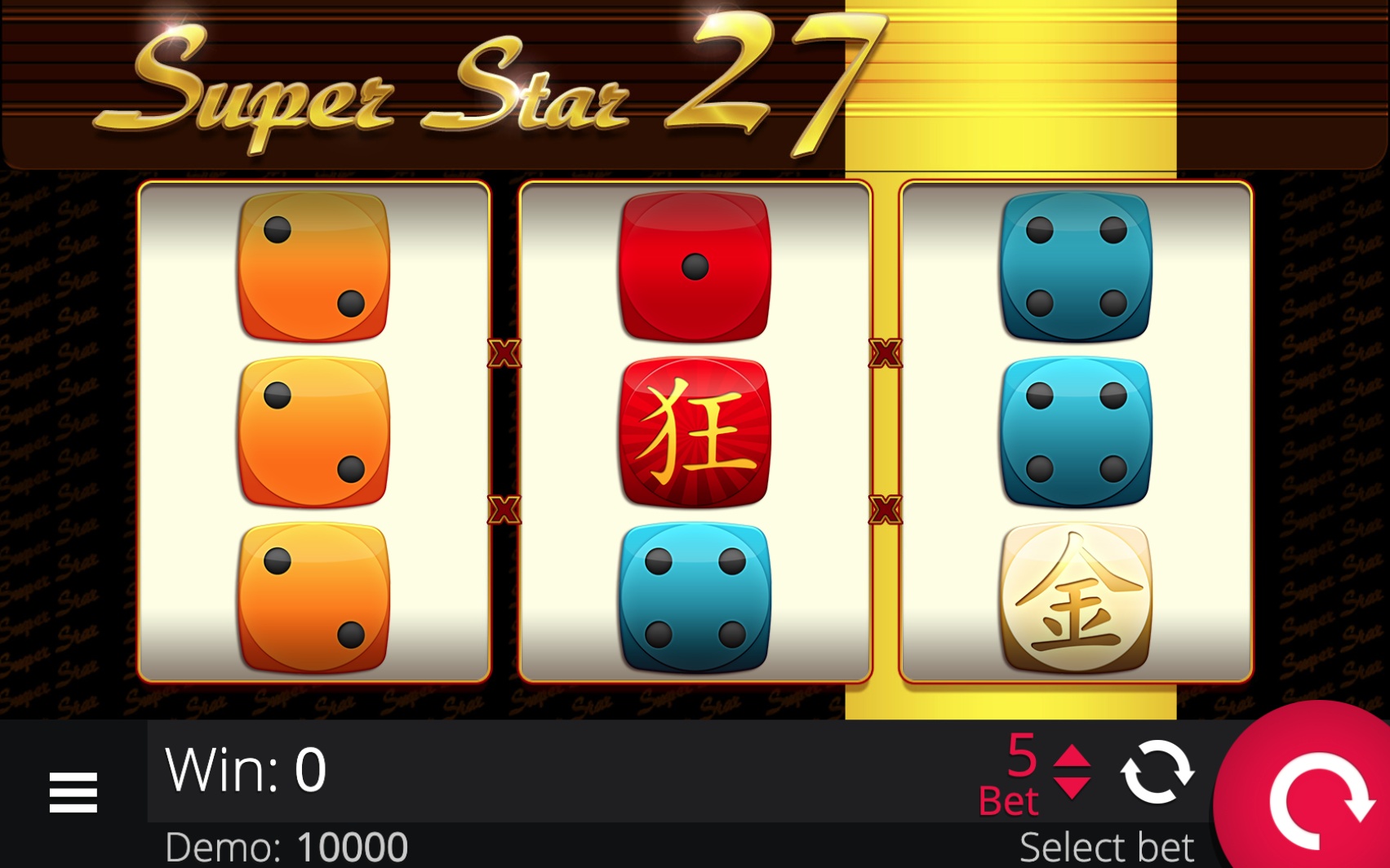 Super Star 27 Dice, Egaming