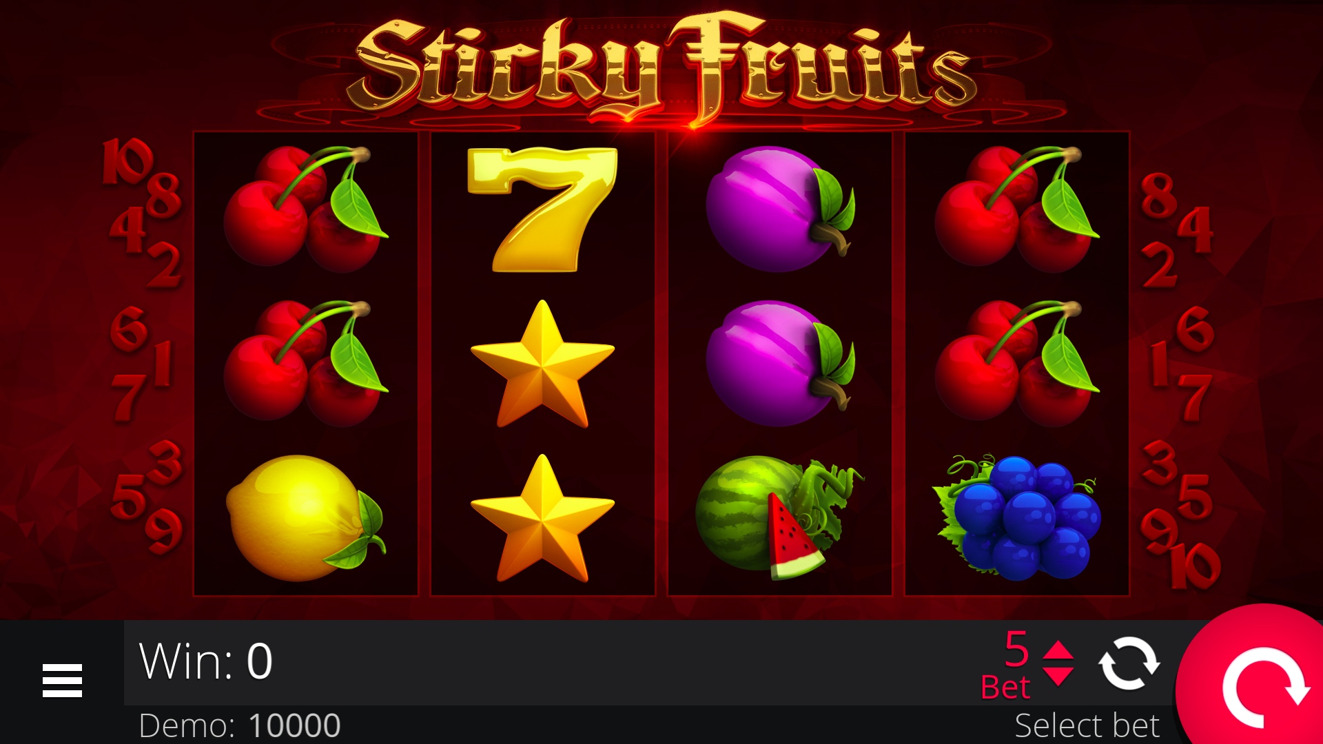 Sticky Fruits, Egaming, Casino, Game