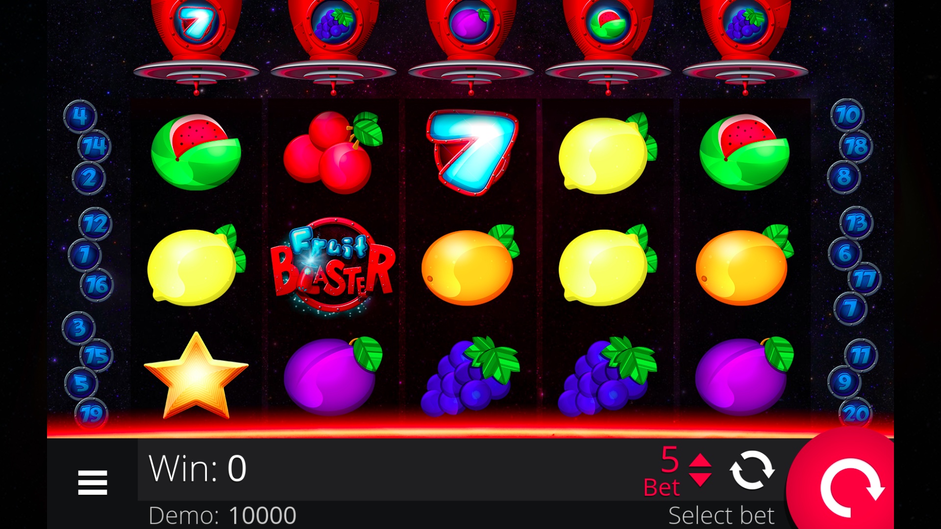 Fruit Blaster, Egaming, Casino game