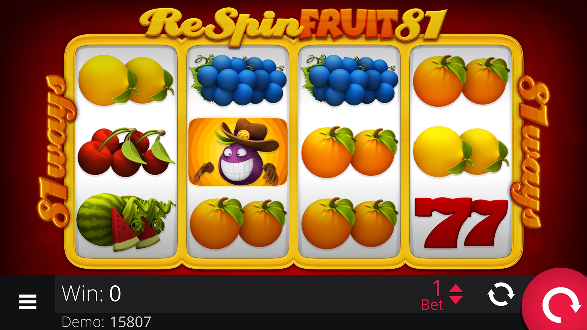 Respin Fruit 81, Egaming, Casino, game, CrissCross